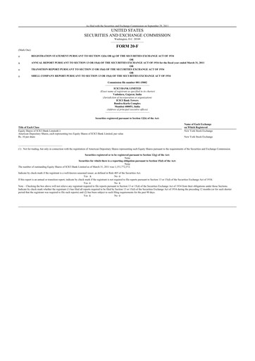 Thumbnail ICICI Bank 20-F Annual Report 