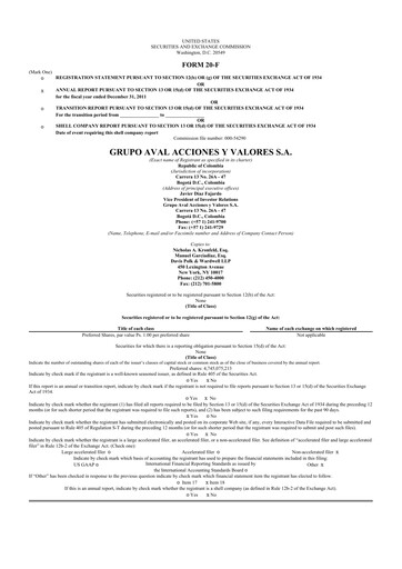 Thumbnail Grupo Aval
 20-F Annual Report 