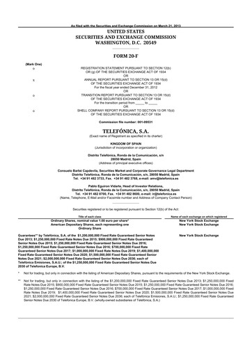 Thumbnail Telefónica 20-F Annual Report 