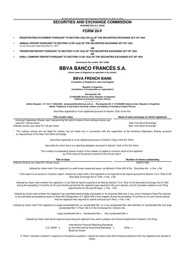 Vorschaubild BBVA Argentina 20-F Jahresbericht 