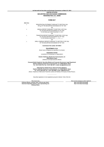 Thumbnail Telefónica 20-F Annual Report 