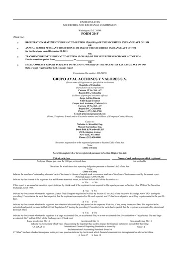 Thumbnail Grupo Aval
 20-F Annual Report 