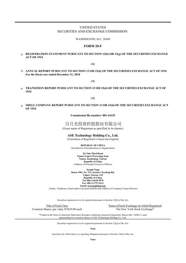 Thumbnail ASE Group
 20-F Annual Report 2018