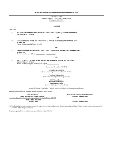 Thumbnail ICICI Bank 20-F Annual Report 