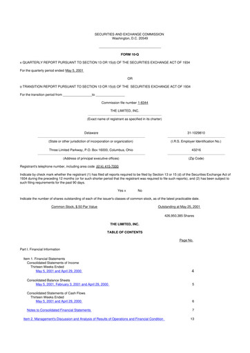 Thumbnail Bath & Body Works 10-Q Quarterly Report FY 