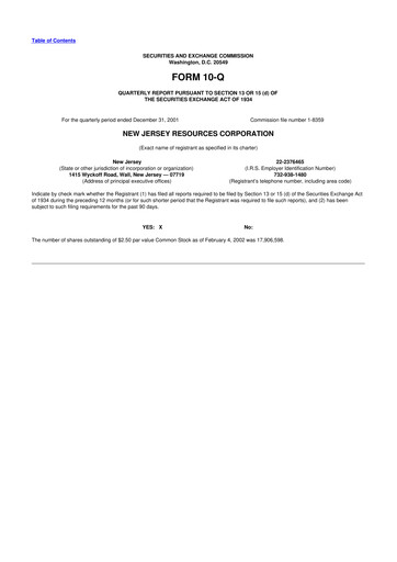 Thumbnail New Jersey Resources 10-Q Quarterly Report FY 