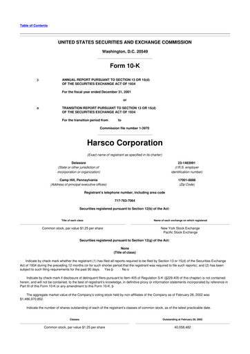 Thumbnail Enviri Corporation 10-K Annual Report 2001