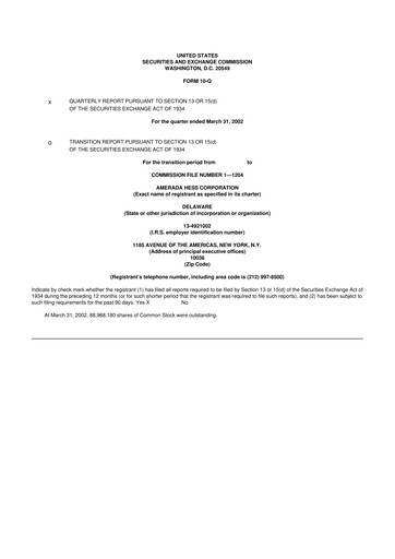 Vorschaubild Hess 10-Q Quartalsbericht  