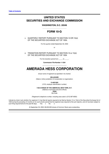 Vorschaubild Hess 10-Q Quartalsbericht  