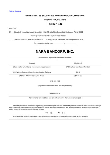 Thumbnail Hope Bancorp 10-Q Quarterly Report FY 