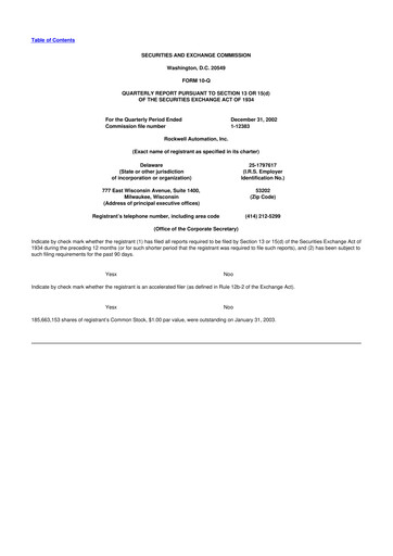 Vorschaubild Rockwell Automation
 10-Q Quartalsbericht  