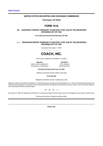 Thumbnail Tapestry 10-Q Quarterly Report FY 