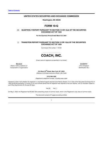 Thumbnail Tapestry 10-Q Quarterly Report FY 