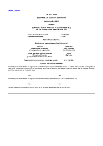 Vorschaubild Rockwell Automation
 10-Q Quartalsbericht  