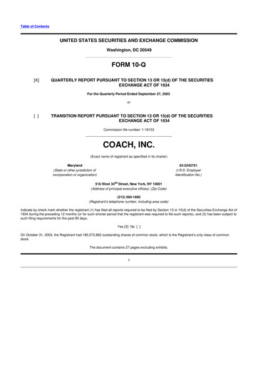 Thumbnail Tapestry 10-Q Quarterly Report FY 