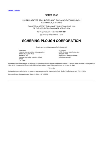 Miniature Merck 10-Q Rapport trimestriel  