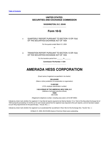 Vorschaubild Hess 10-Q Quartalsbericht  