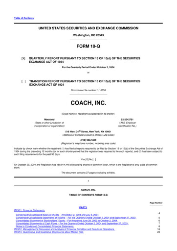 Thumbnail Tapestry 10-Q Quarterly Report FY 