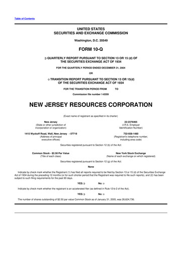 Thumbnail New Jersey Resources 10-Q Quarterly Report FY 