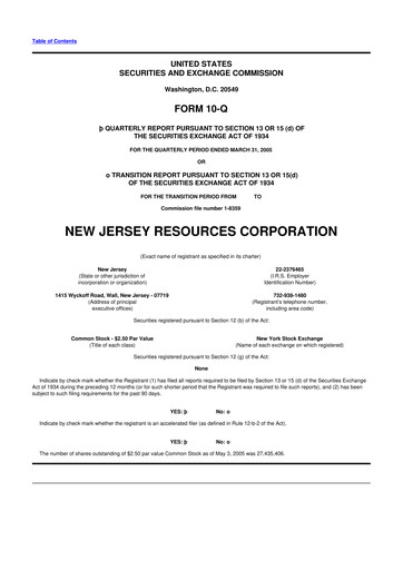 Thumbnail New Jersey Resources 10-Q Quarterly Report FY 