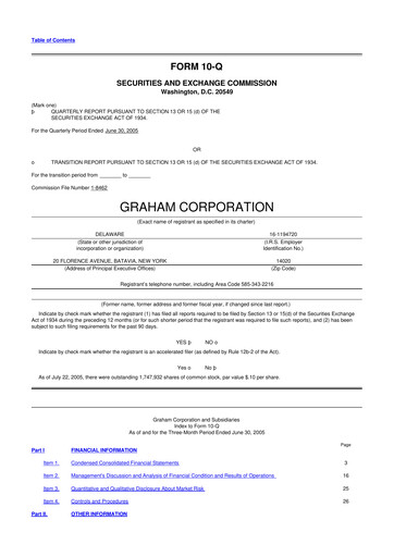 Vorschaubild Graham Corporation
 10-Q Quartalsbericht  