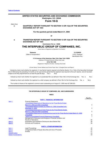 Thumbnail The Interpublic Group of Companies 10-Q Quarterly Report FY 