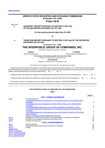 Thumbnail The Interpublic Group of Companies 10-Q Quarterly Report FY 