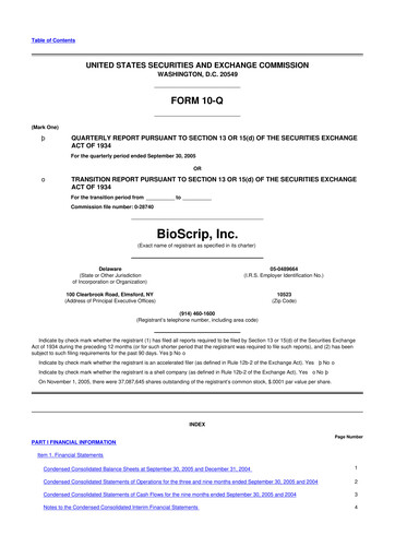 Thumbnail Option Care Health 10-Q Quarterly Report FY 