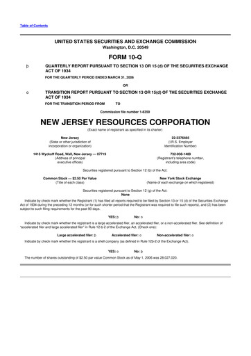 Thumbnail New Jersey Resources 10-Q Quarterly Report FY 