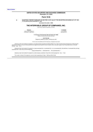Thumbnail The Interpublic Group of Companies 10-Q Quarterly Report FY 
