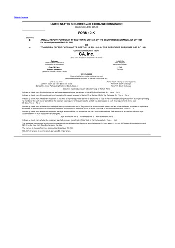 Thumbnail CA Technologies 10-K Annual Report 