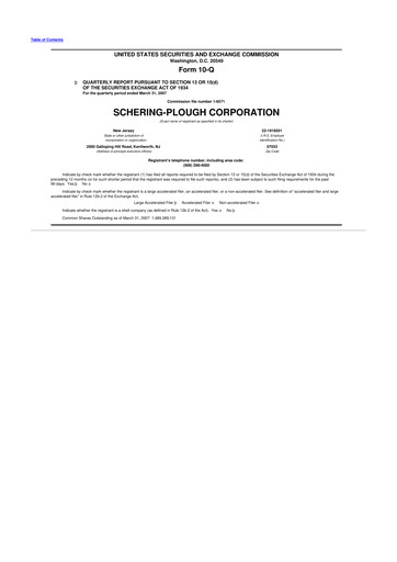 Miniature Merck 10-Q Rapport trimestriel  