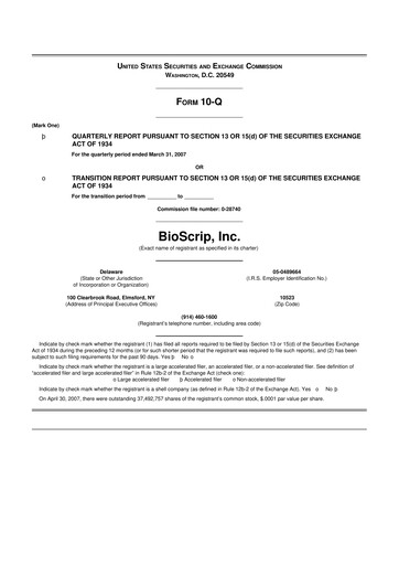 Thumbnail Option Care Health 10-Q Quarterly Report FY 