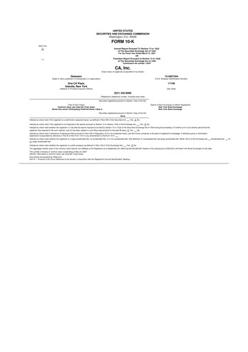 Thumbnail CA Technologies 10-K Annual Report 