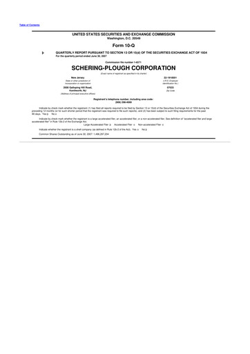 Miniature Merck 10-Q Rapport trimestriel  