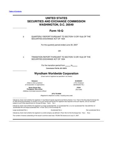 Thumbnail Travel + Leisure 10-Q Quarterly Report FY 