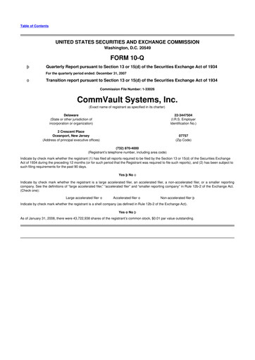 Thumbnail Commvault 10-Q Quarterly Report FY 