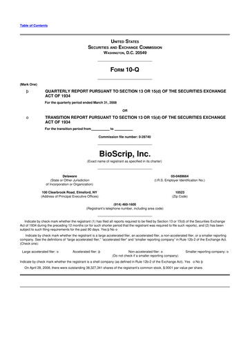 Thumbnail Option Care Health 10-Q Quarterly Report FY 