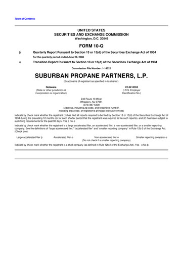 Thumbnail Suburban Propane Partners 10-Q Quarterly Report FY 