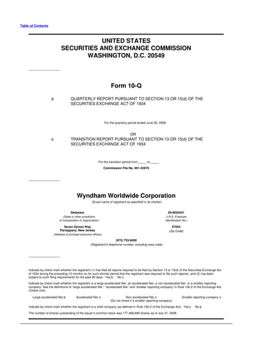 Thumbnail Travel + Leisure 10-Q Quarterly Report FY 