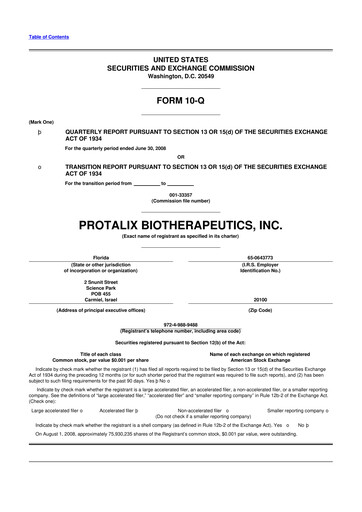 Thumbnail Protalix BioTherapeutics
 10-Q Quarterly Report FY 
