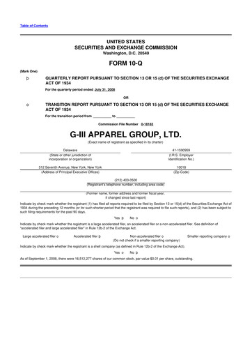 Thumbnail G-III Apparel Group 10-Q Quarterly Report FY 