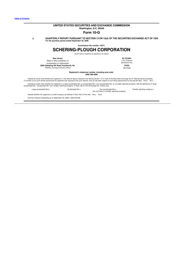 Miniature Merck 10-Q Rapport trimestriel  