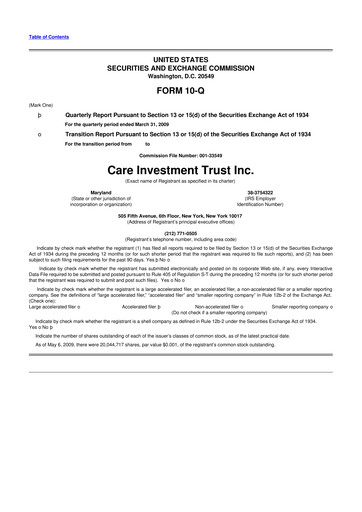Thumbnail Tiptree 10-Q Quarterly Report FY 