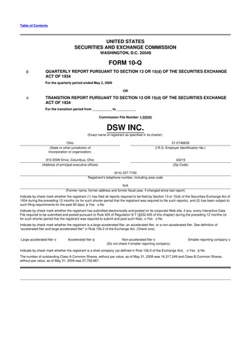 Thumbnail Designer Brands
 10-Q Quarterly Report FY 