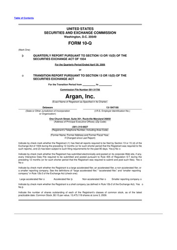 Thumbnail Argan 10-Q Quarterly Report FY 