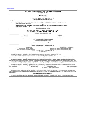 Thumbnail RGP (Resources Connection) 10-K Annual Report 