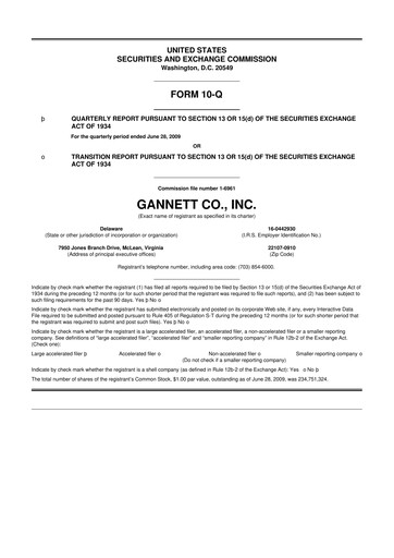 Thumbnail Tegna 10-Q Quarterly Report FY 