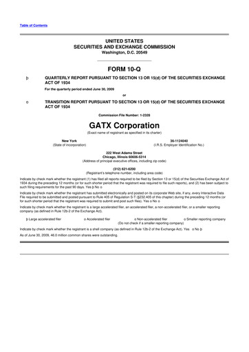 Thumbnail GATX 10-Q Quarterly Report FY 