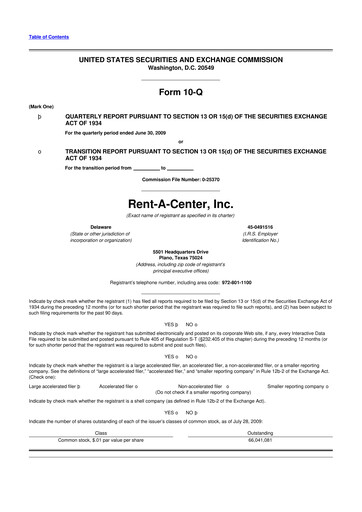 Thumbnail Upbound Group 10-Q Quarterly Report FY 